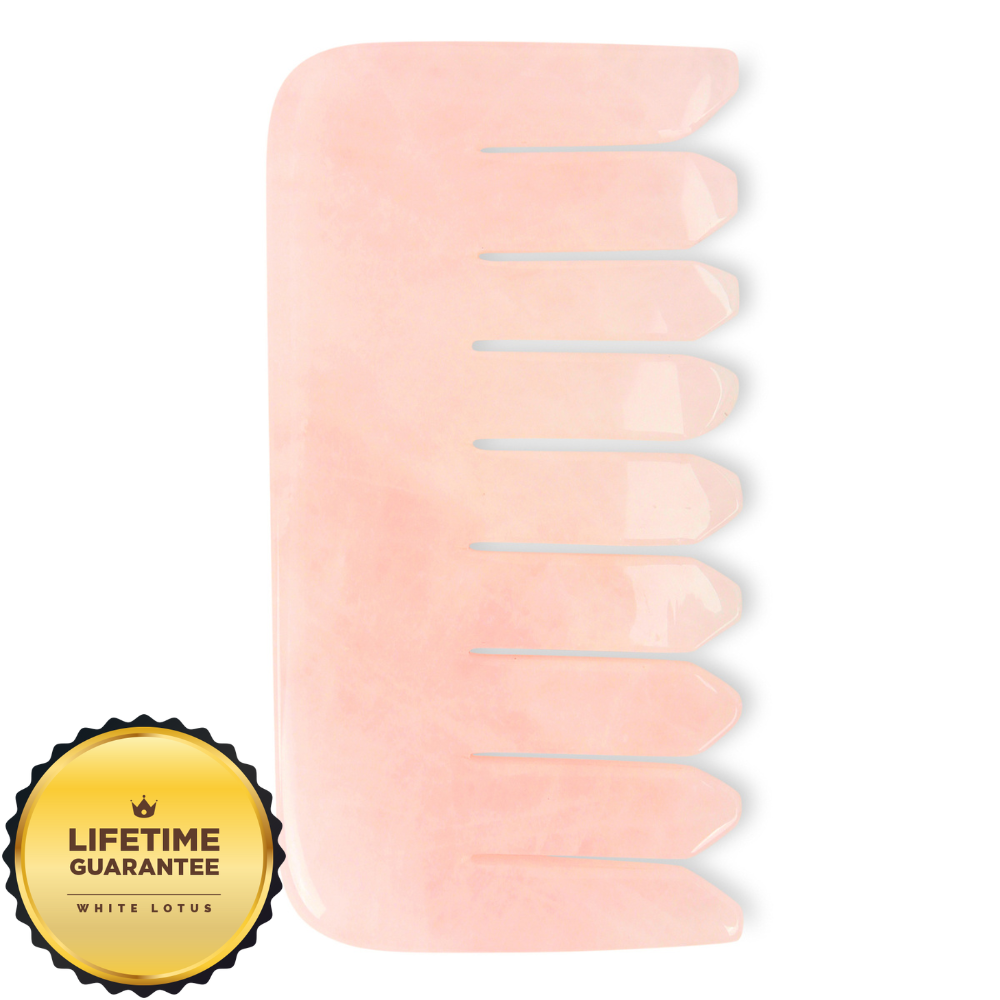 Rose Quartz Comb - Natural Chemical Free Crystal for Silky Luxurious Hair