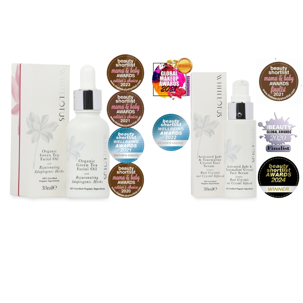 Activated Crystal Face Serum & Organic Green Tea Face Oil Bundle