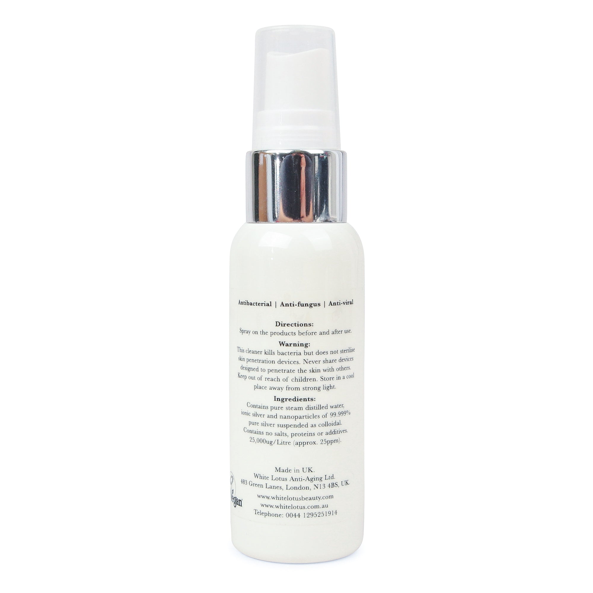 Skin Needling Roller / Dermastamp Cleaner - Anti Bacterial Colloidal Silver Spray 50mL