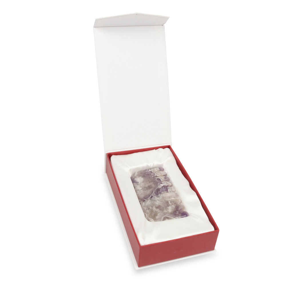 amethyst comb in silk lined box