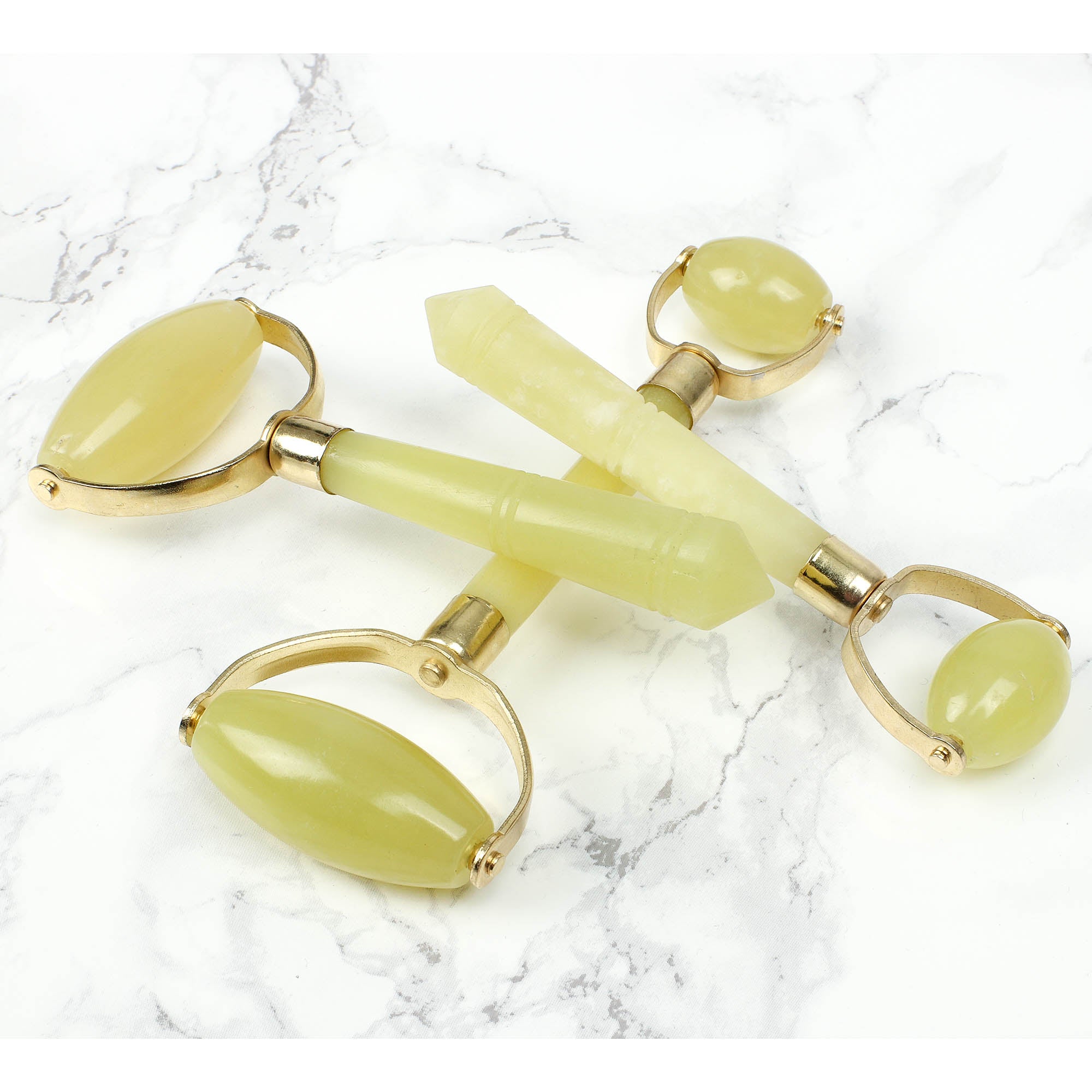 Natural Chemical Free Jade Crystal Roller in a silk lined Box -