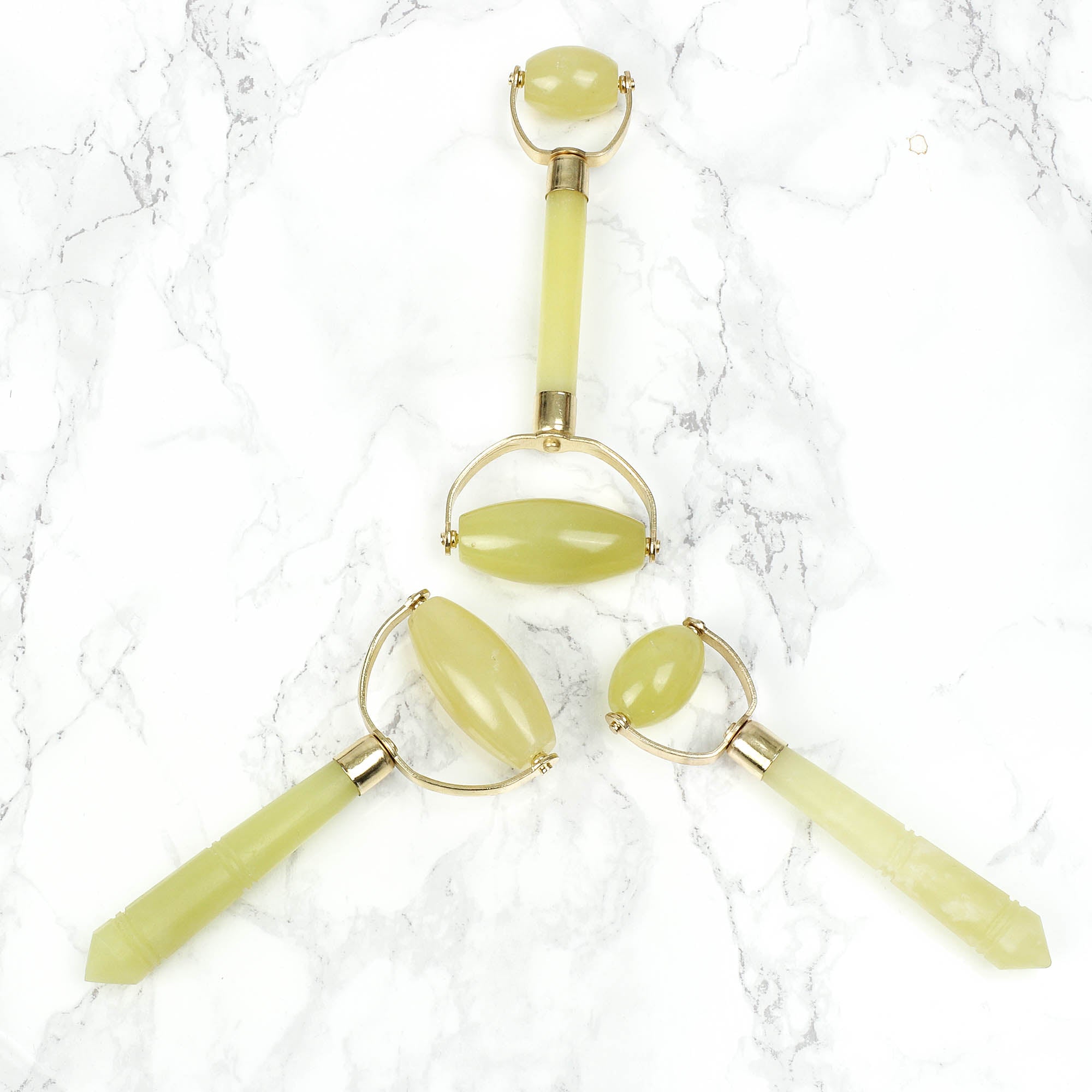 Natural Chemical Free Jade Crystal Roller in a silk lined Box -