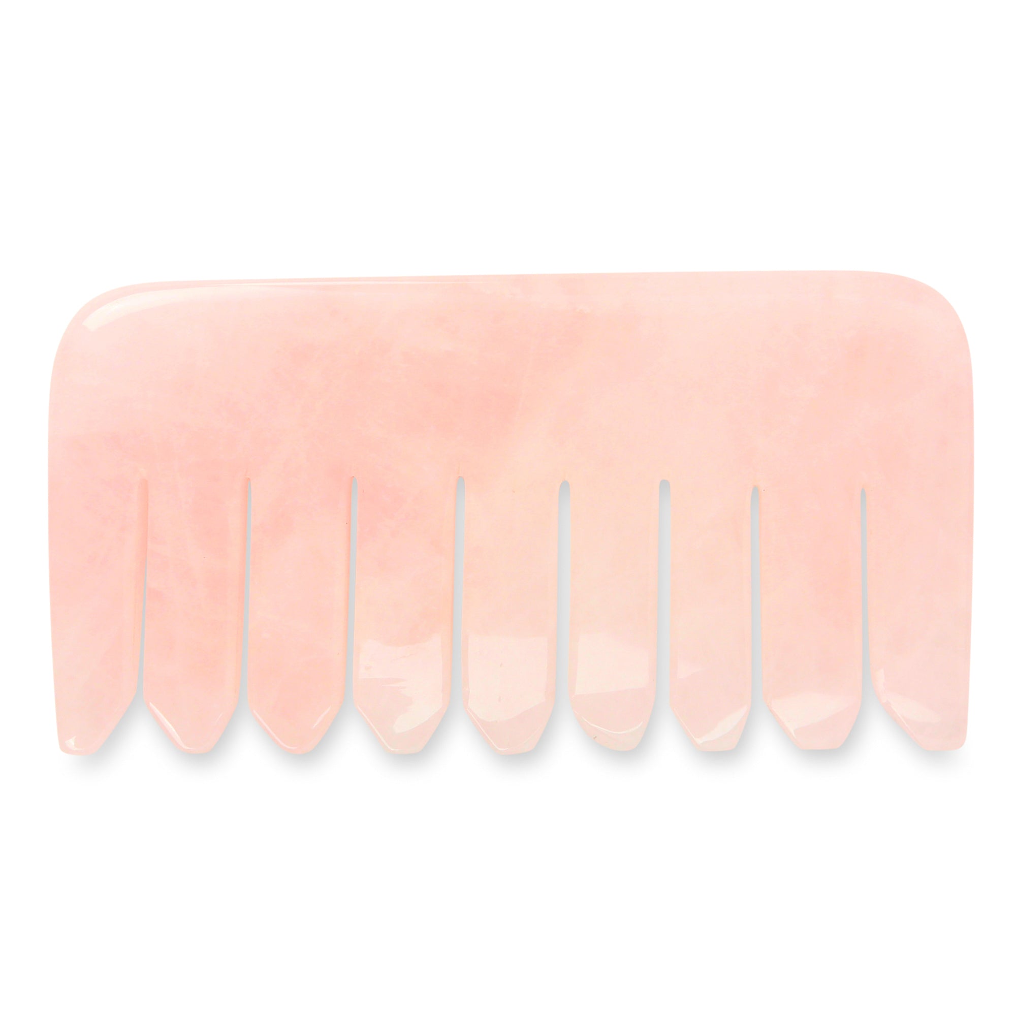 Rose Quartz Comb - Natural Chemical Free Crystal for Silky Luxurious Hair