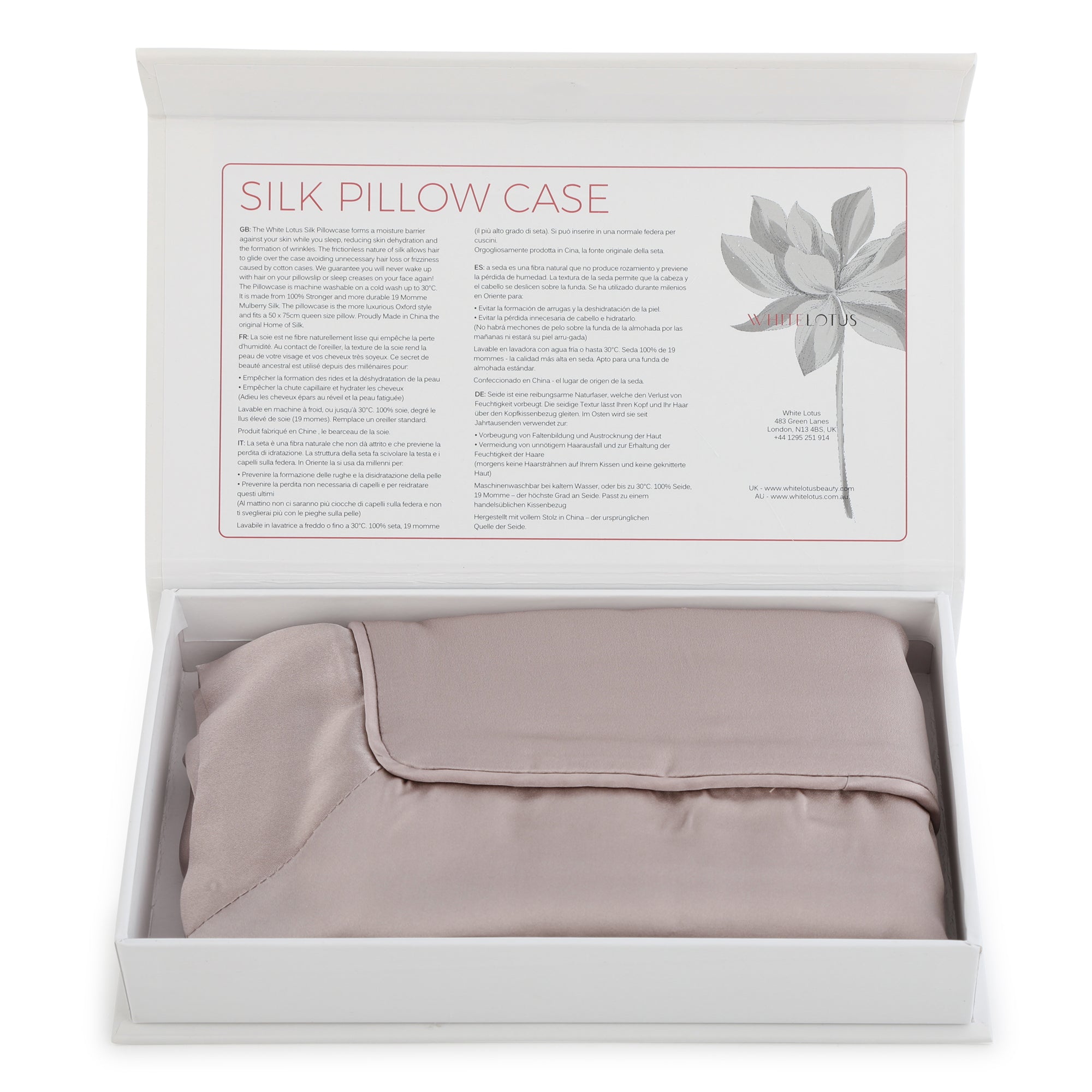 19 Momme Pure Silk Pillowcase - Reduces Wrinkles and Hair Loss