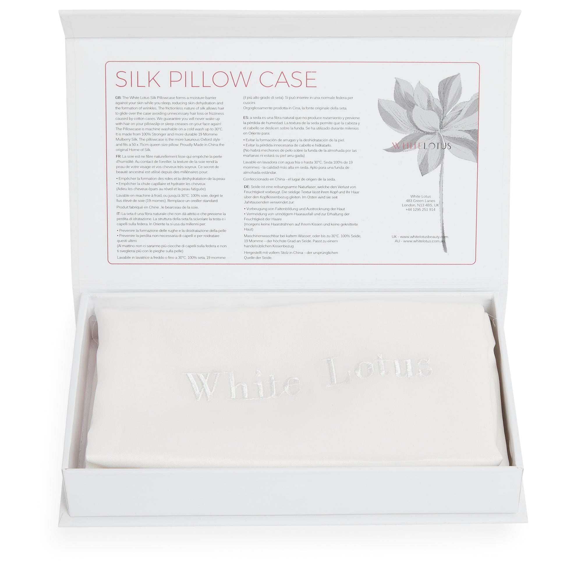 19 Momme Pure Silk Pillowcase - Reduces Wrinkles and Hair Loss