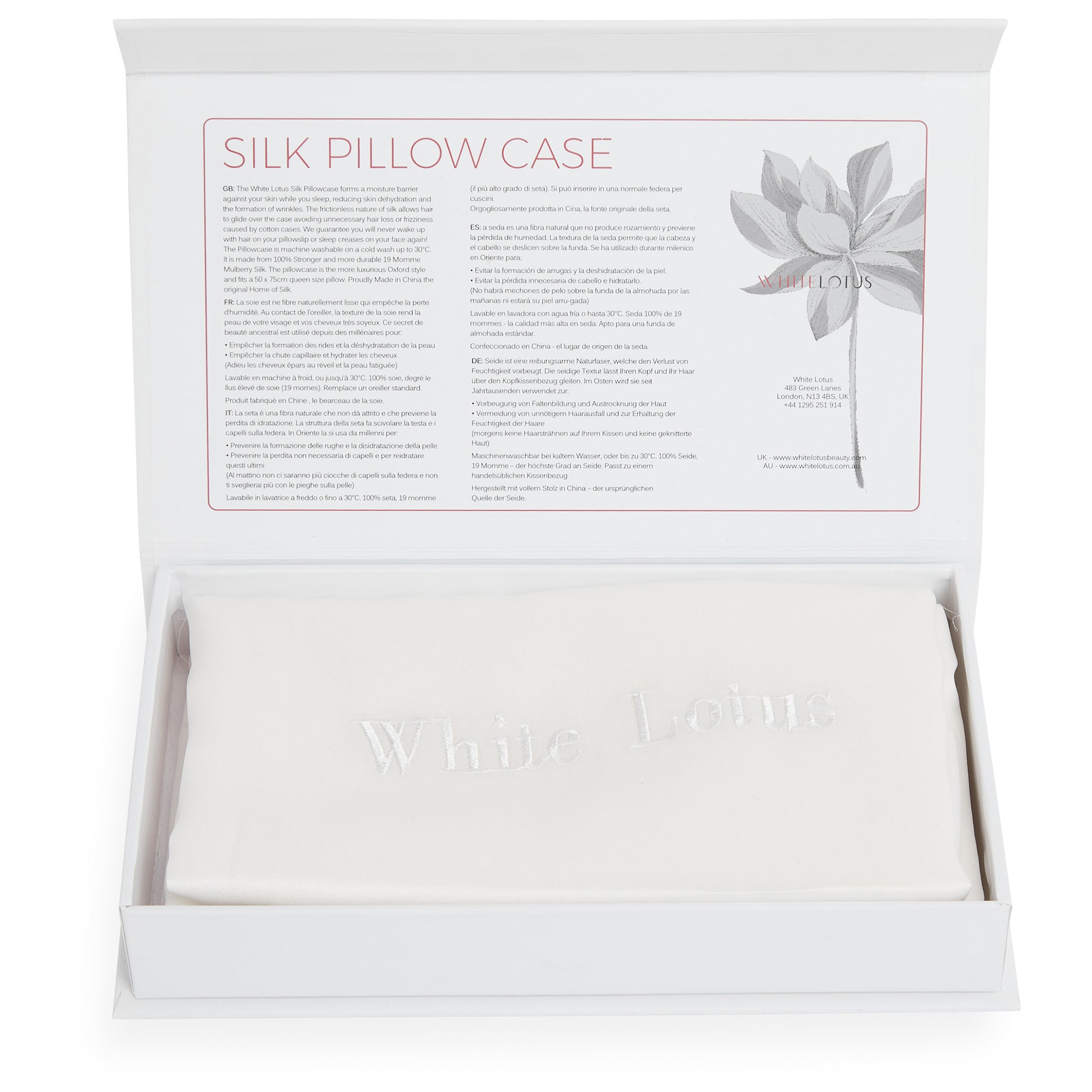 19 Momme Pure Silk Pillowcase  - Reduces Wrinkles and Hair Loss