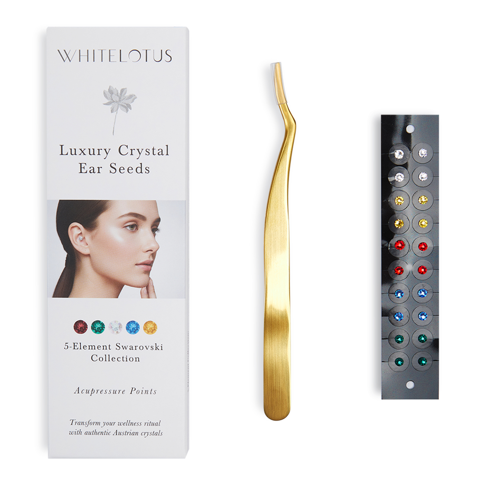 Luxury Crystal Ear Seeds | TCM Wellness Ritual Kit