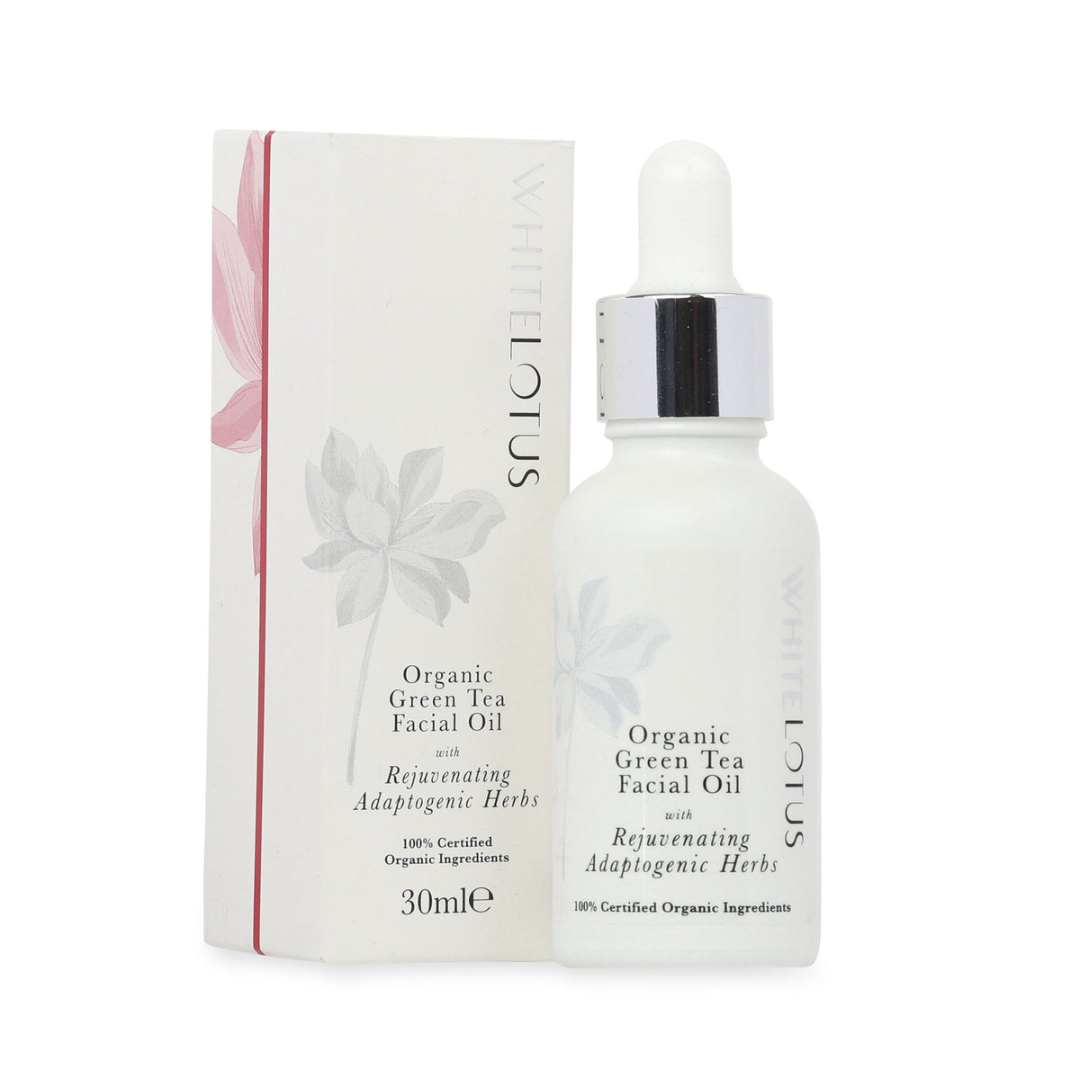 Organic Green Tea Facial Oil - With Rejuvenating Adaptogenic Herbs 30mL