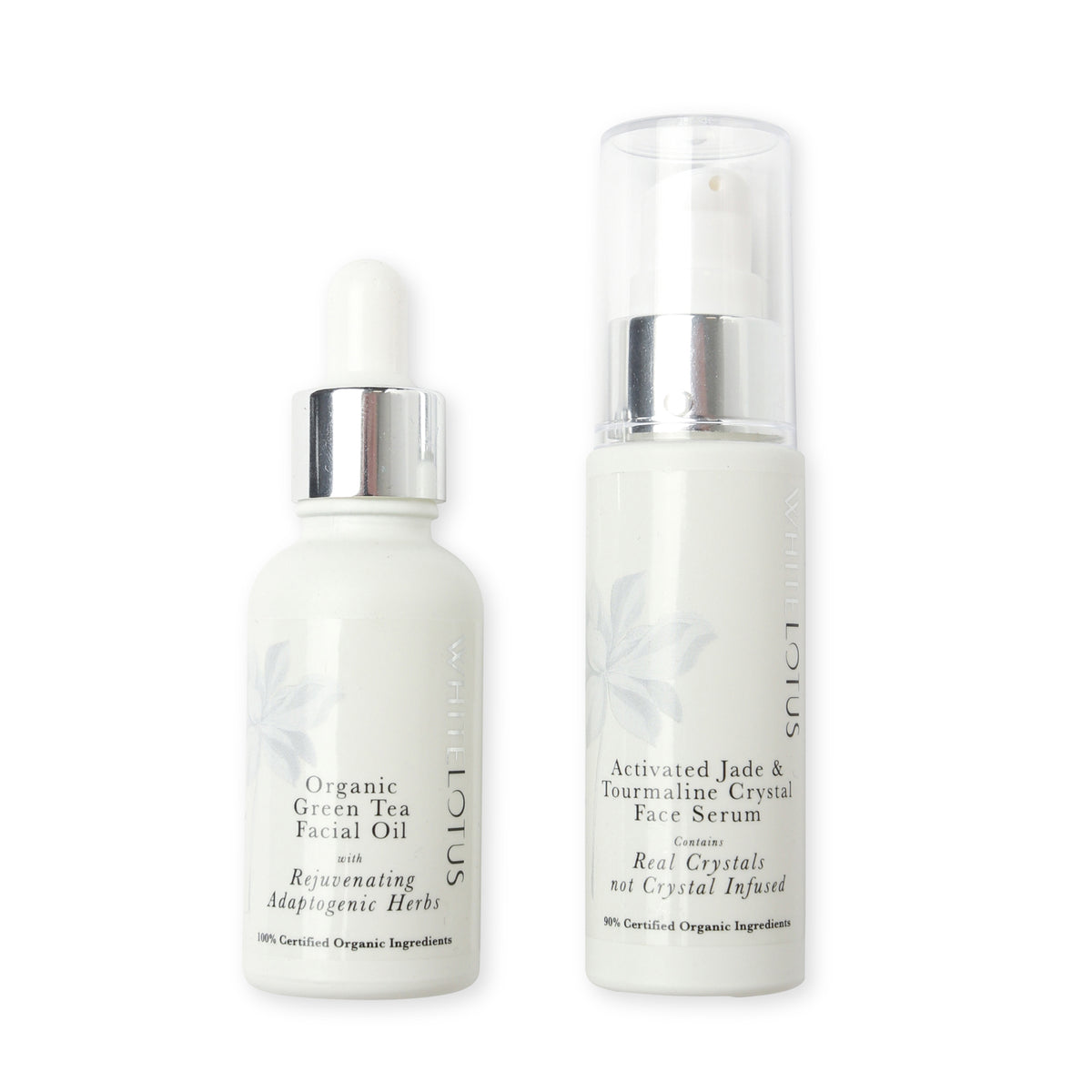 Activated Crystal Face Serum & Organic Green Tea Face Oil Bundle